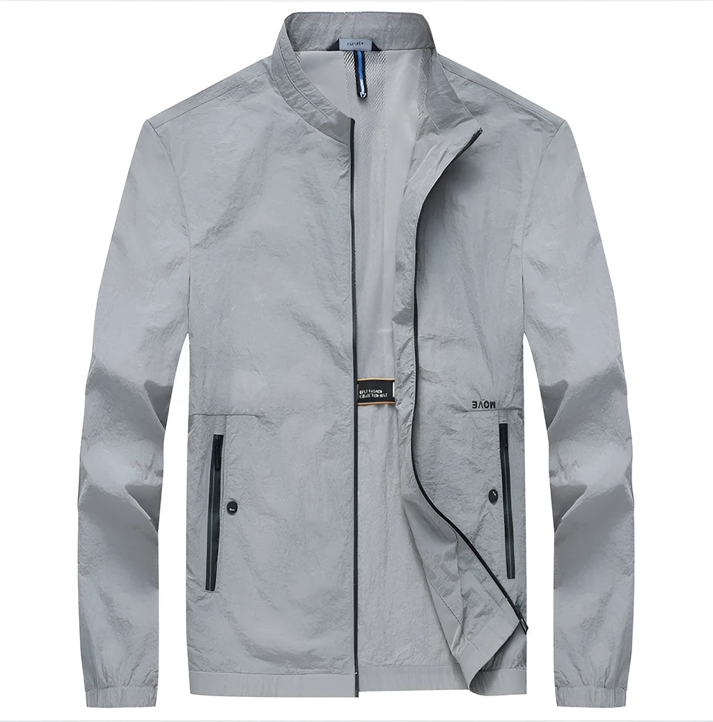 Kentino light blue polyester mens summer shirt on a hanger