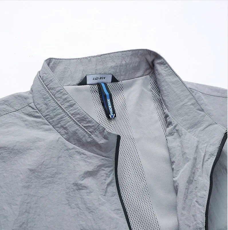 Kentino light blue polyester mens summer shirt on a hanger