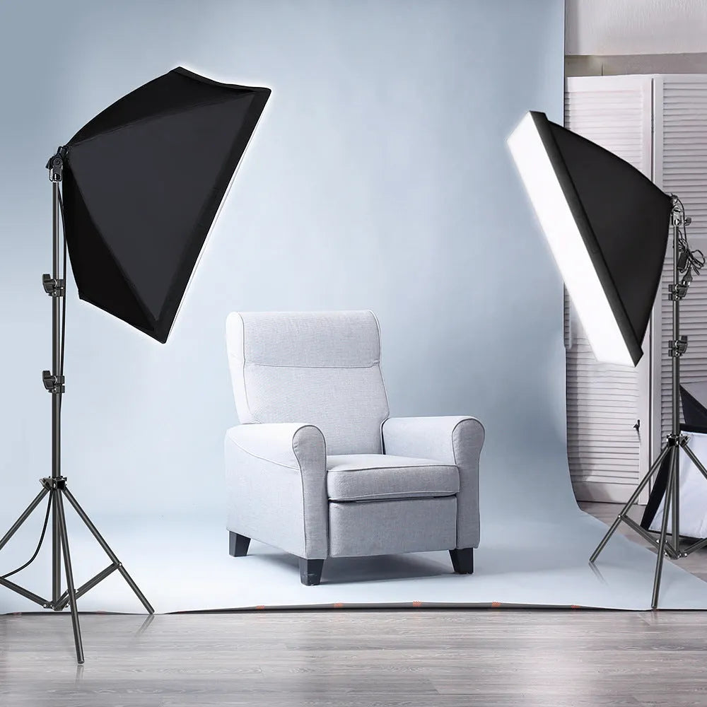LIBEN 50x70cm photography soft light cloth on 2 metre stand with multiple plug options