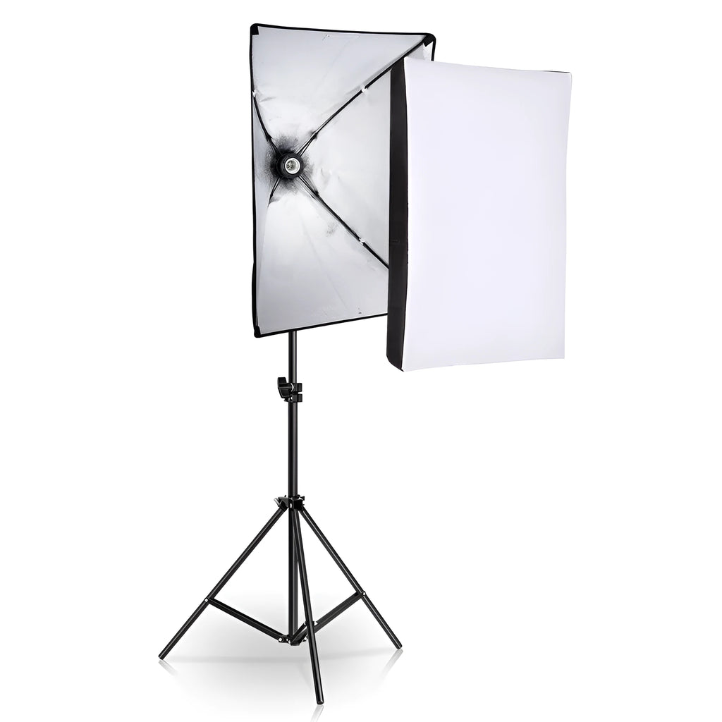 LIBEN 50x70cm photography soft light cloth on 2 metre stand with multiple plug options