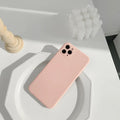 Simple solid colour VTPU phone case for Apple iPhone in straight edge powder finish