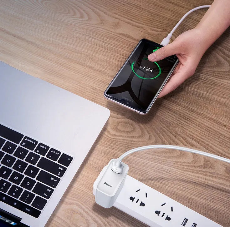 Baseus Android Micro USB data charging cable in black, 1 metre length, with 5A fast charge support