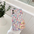 Colourful cartoon TPU protective phone case for iPhone, flexible shockproof cover