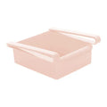 Plastic refrigerator clapboard storage rack with drawer design in beige, 16.5x15.5x7cm, PP material