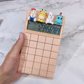 Multifunctional plastic calculator with big buttons and 12-digit LED display in black colour option