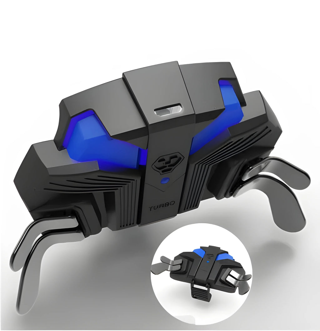 Black PS4 controller back button attachment with USB cable, Type-C port, and 3.5mm jack