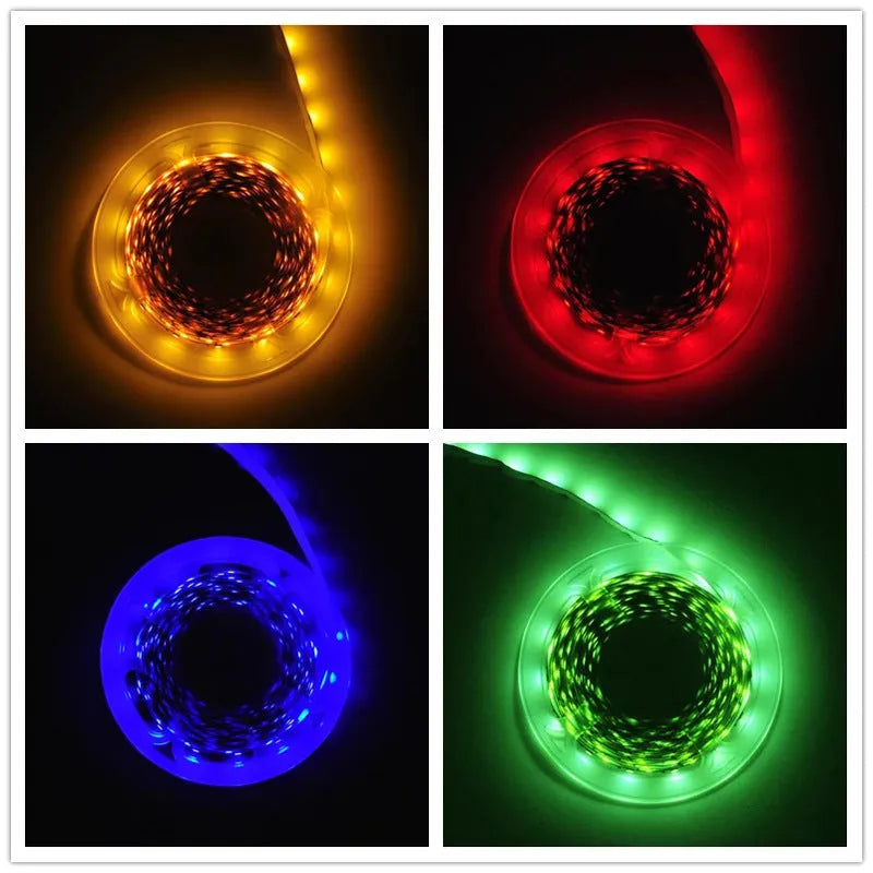 USB LED strip light with 60 SMD2835 LEDs per metre and 3-button controller for TV background lighting