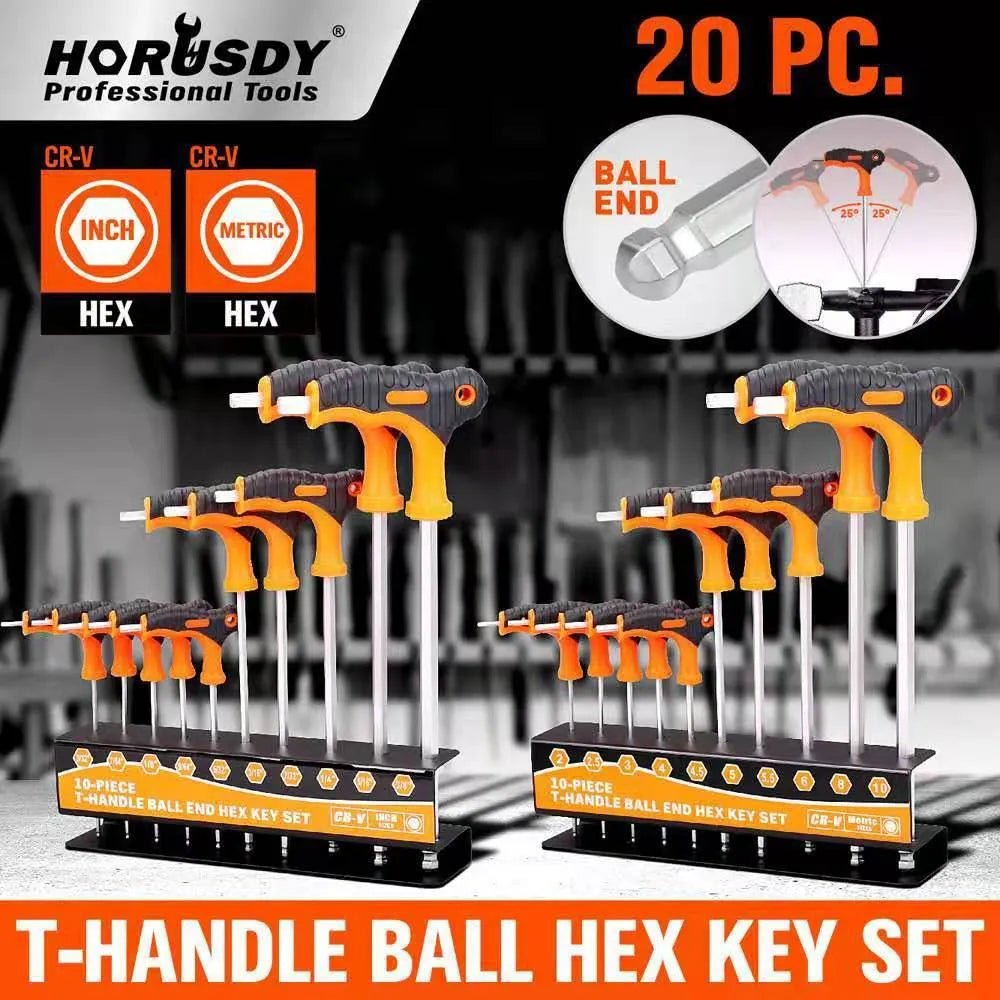 94223 torque manual wrench set 10 wrenches plated finish L standard laid out