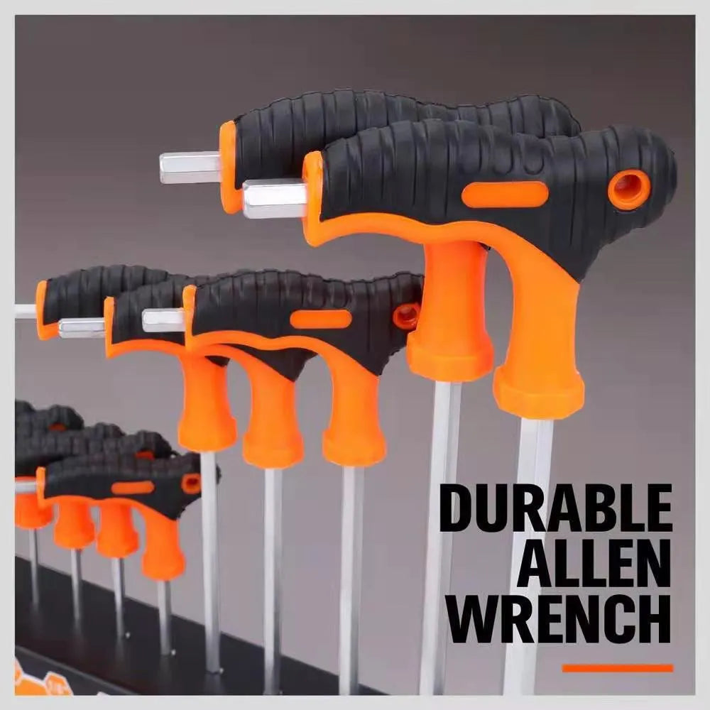 94223 torque manual wrench set 10 wrenches plated finish L standard laid out