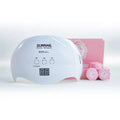 White SUN X9Plus nail phototherapy LED lamp with 21 beads and induction sensor on a desk