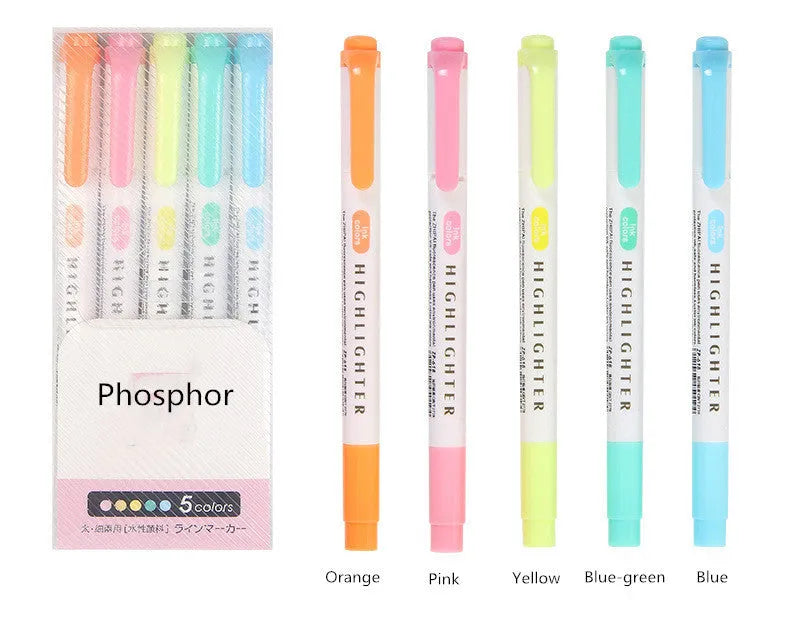 25 colour double head highlighter pen set in mildliner fluorescent colours for school and office use