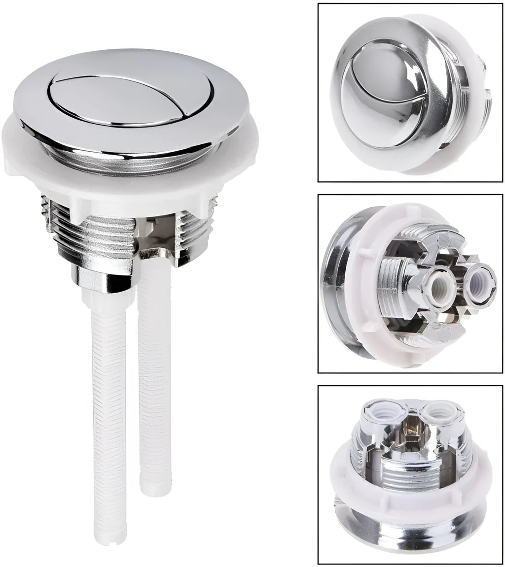 Toilet tank accessories with round double button and ABS plastic construction
