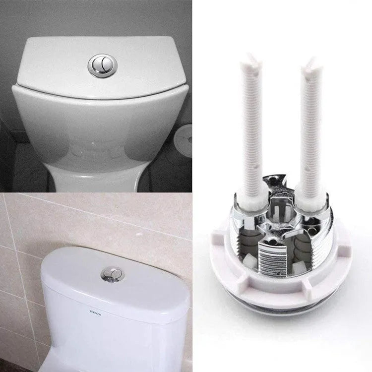 Toilet tank accessories with round double button and ABS plastic construction