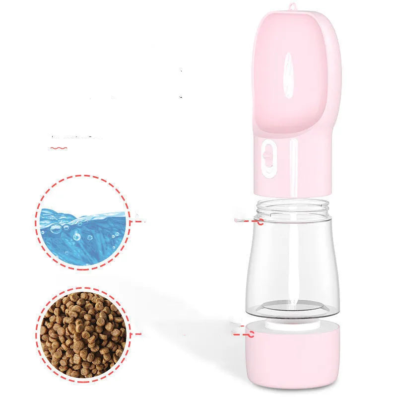 Pet Bottle Walking The Dog Out Kettle Dog Waterer in blue – portable leak-proof water bottle for dogs outdoor use