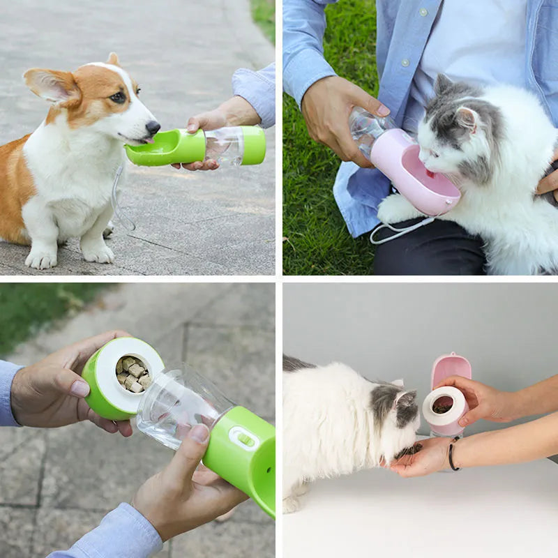 Pet Bottle Walking The Dog Out Kettle Dog Waterer in blue – portable leak-proof water bottle for dogs outdoor use