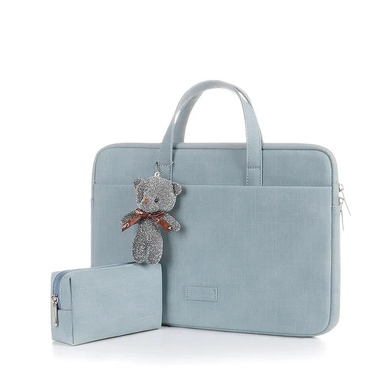 Oxford cloth laptop bag 15.6 inch waterproof with zipper in blue colour