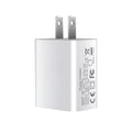 FDGAO 18W fast charging plug PD USB Type-C dual port charger for iPhone 12 white colour