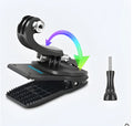 360-degree rotating backpack clip for mounting action cameras with ABS plastic and aluminium alloy construction