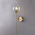 American simple glass shade bronze metal wall lamp with transparent glass, 15mm width, for corridor and staircase use