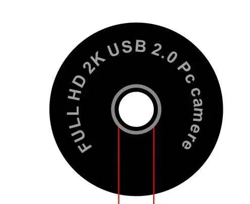 Black high-definition network computer camera with fill light and USB cable for indoor video conferencing
