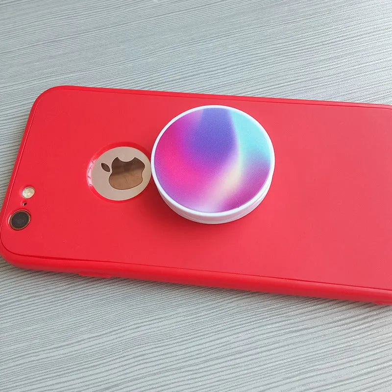 Folding desktop phone holder with thermal transfer printing option in multiple colours and styles