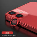 Tempered glass camera lens protector for iPhone 11 12 13 series in silver with anti scratch coating