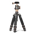 Light Age Q166 black aluminium alloy portable tripod for iPhone with ball head, folded to 200mm