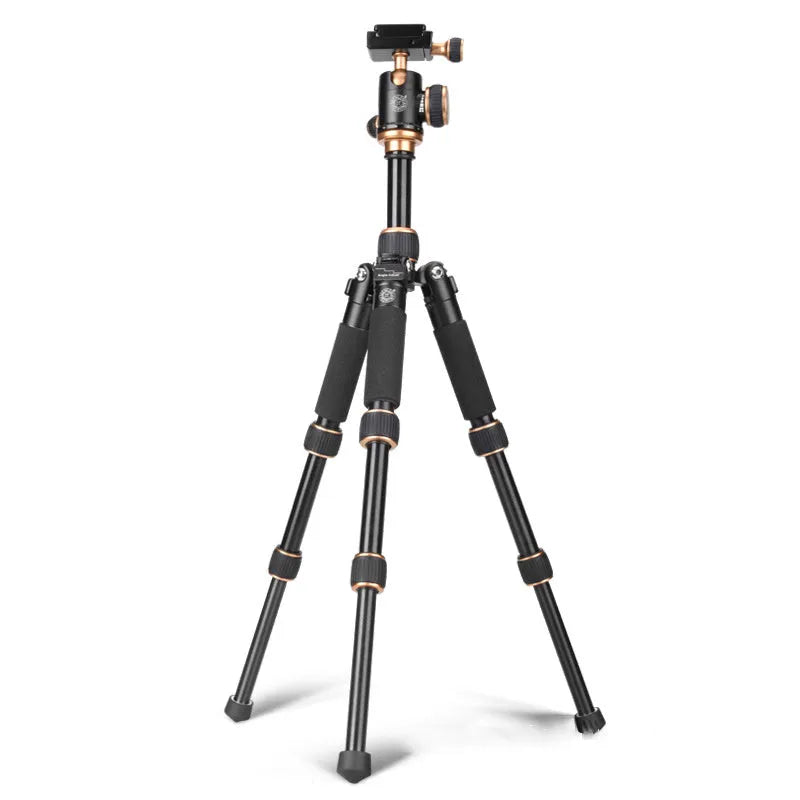 Light Age Q166 black aluminium alloy portable tripod for iPhone with ball head, folded to 200mm