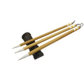 3Pcs pure woollen hair Chinese writing pen set with bamboo handles in large, medium, small sizes