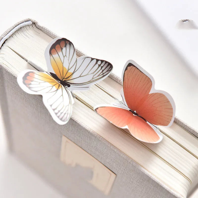 Butterfly-shaped paper bookmark with Japanese and South Korean cute stationery design