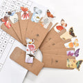 Butterfly-shaped paper bookmark with Japanese and South Korean cute stationery design