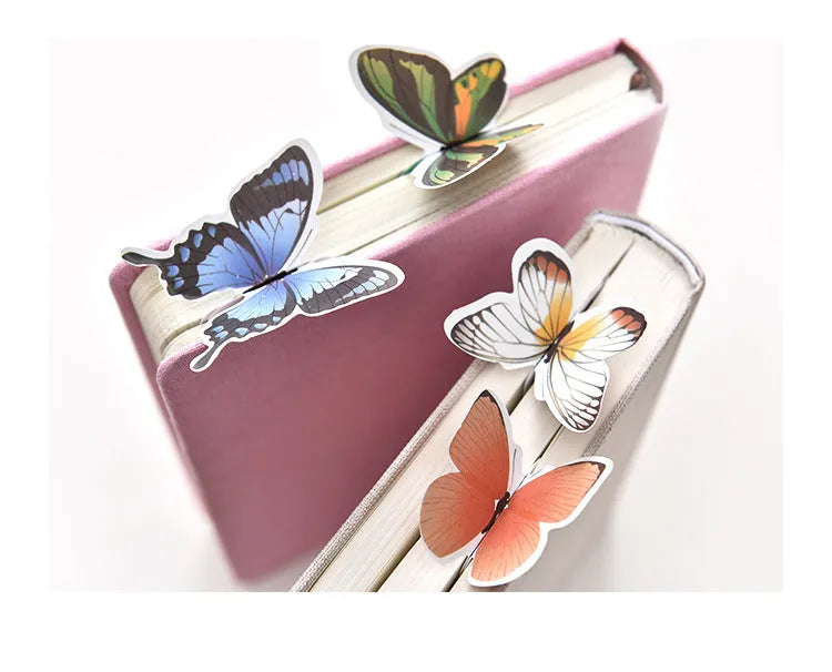 Butterfly-shaped paper bookmark with Japanese and South Korean cute stationery design