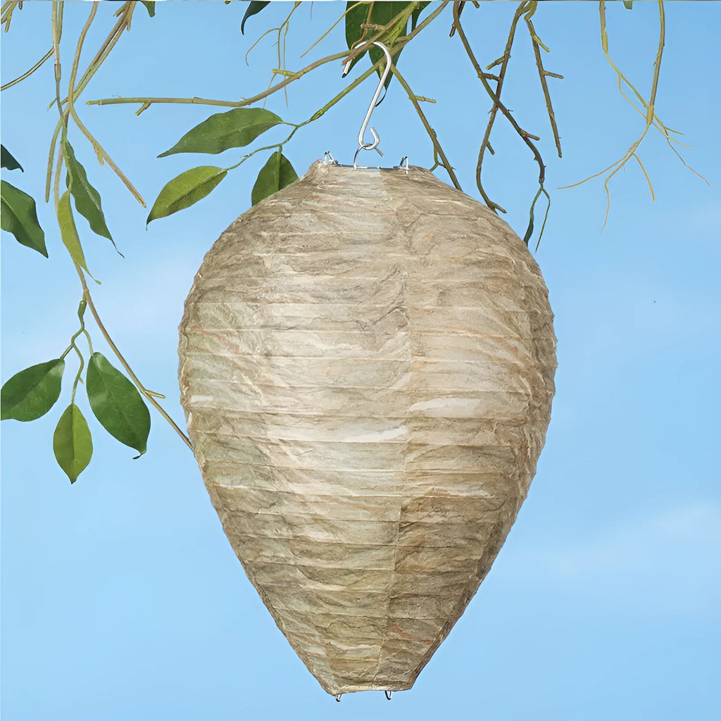 Paper and wire beehive honeycomb lantern with 22cm by 28cm dimensions