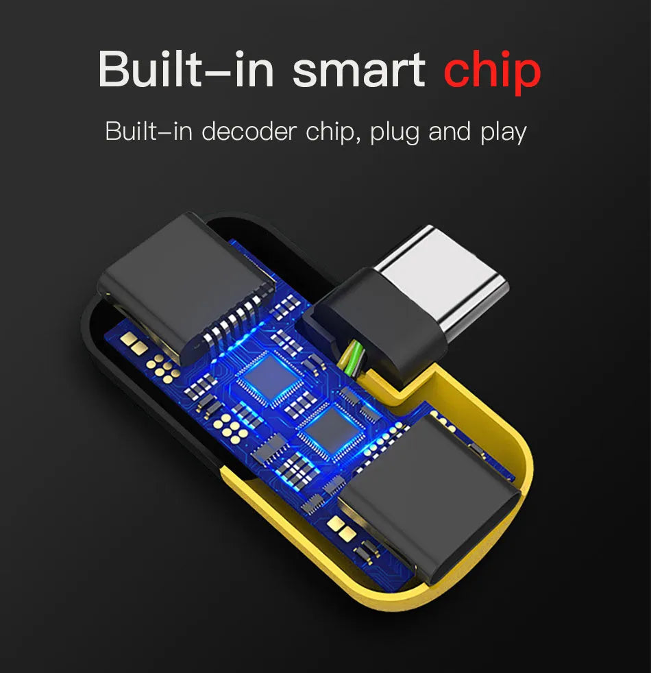 Blue charging audio adapter cover case for Huawei phones showing 3.5mm jack and USB port