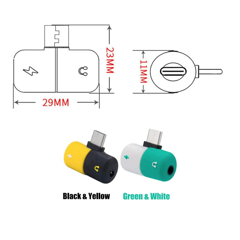Blue charging audio adapter cover case for Huawei phones showing 3.5mm jack and USB port
