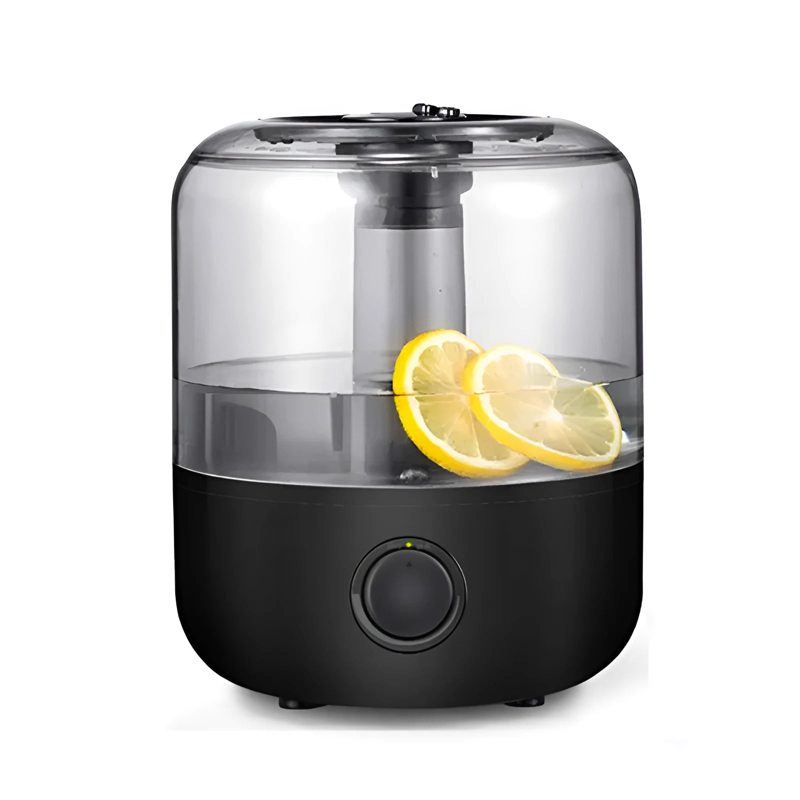 White or black compact humidifier with 3-litre tank for bedroom use with quiet operation under 35dB