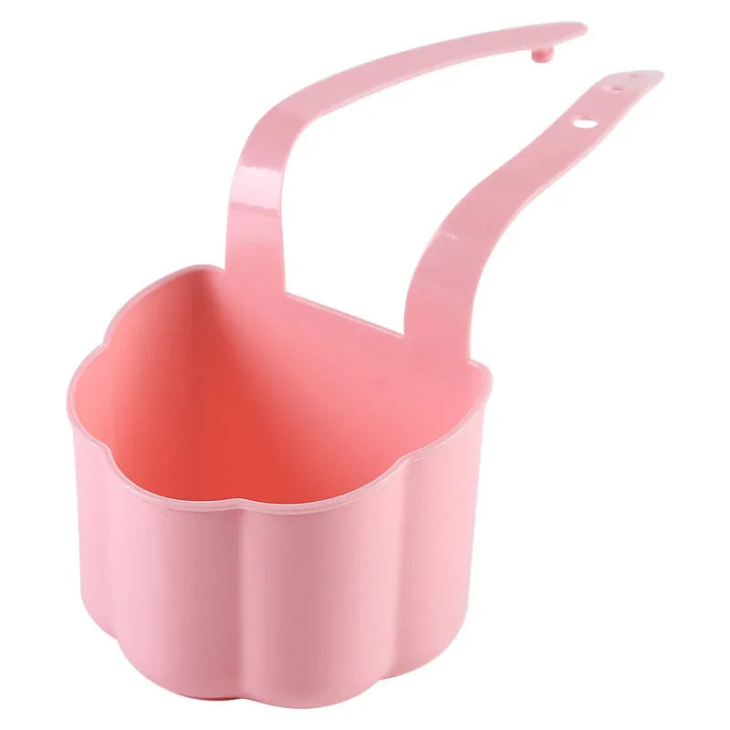 Plastic kitchen sink drain basket in Nordic style design on countertop