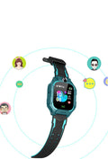 Q19 children's GPS smartwatch with 1.44 inch touch screen in green colour option