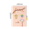 Primary school student code book with lock diary notebook in pink, blue, green, or orange, 32K size