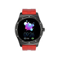 Full circle fitness smart watch with heart rate monitoring on silicone wristband