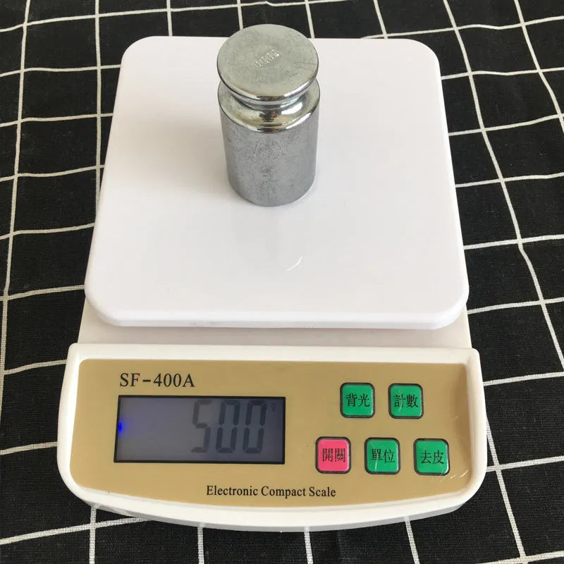 SF-400A digital kitchen scale with 10kg capacity and multiple display language options