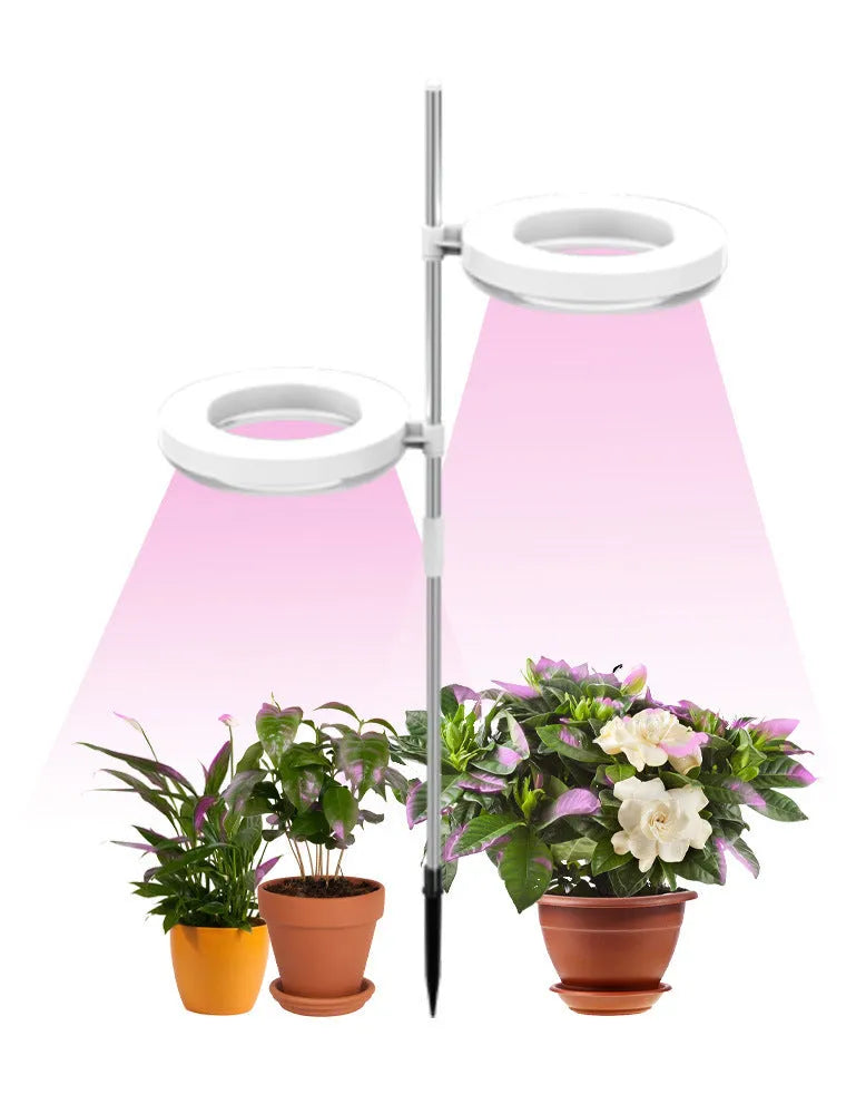 Compact desk plant growth light with full spectrum LED lighting options