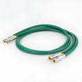 4-core shielded RCA audio cable with silver-plated copper conductors for hi-fi systems