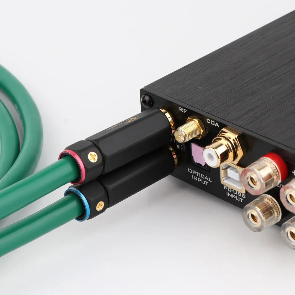 4-core shielded RCA audio cable with silver-plated copper conductors for hi-fi systems