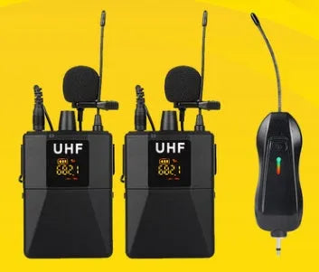 Black Little Bee X3 wireless lavalier lapel microphone with clothing clip.