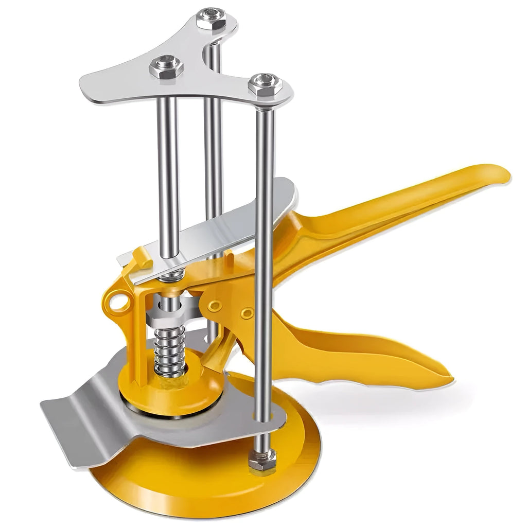 Metal alloy adjustable tile raising positioner tool for levelling installations