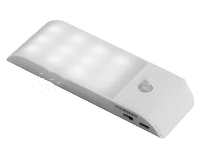12 LED rechargeable human body night light with infrared sensor and PVC shade