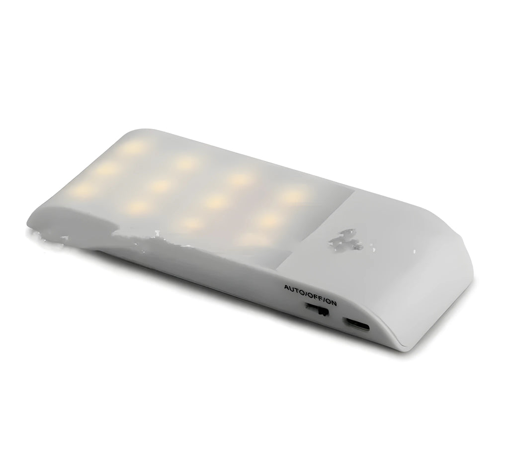 12 LED rechargeable human body night light with infrared sensor and PVC shade