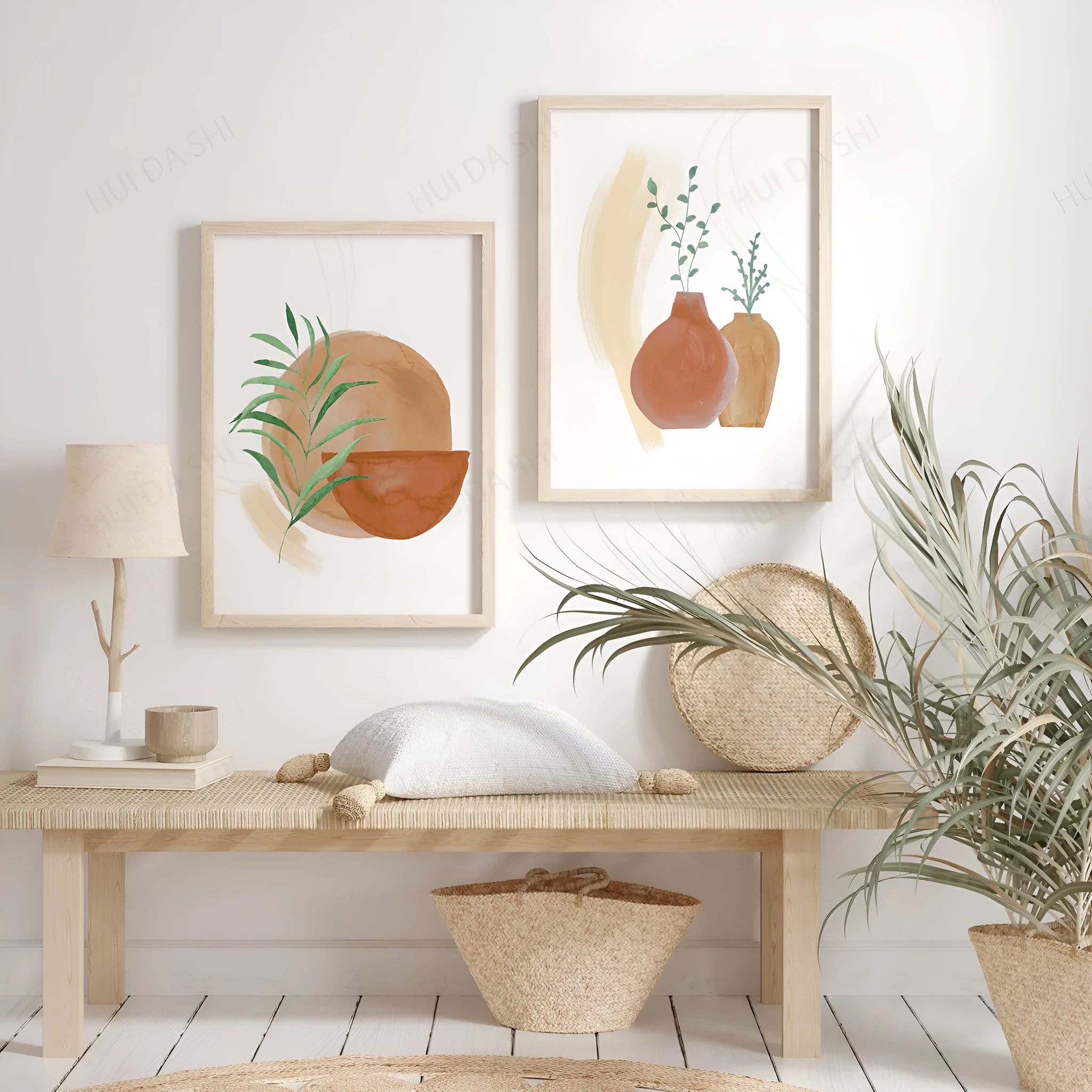 Bohemian style waterproof canvas wall art painting in multiple sizes from 10x15cm to 80x120cm unframed