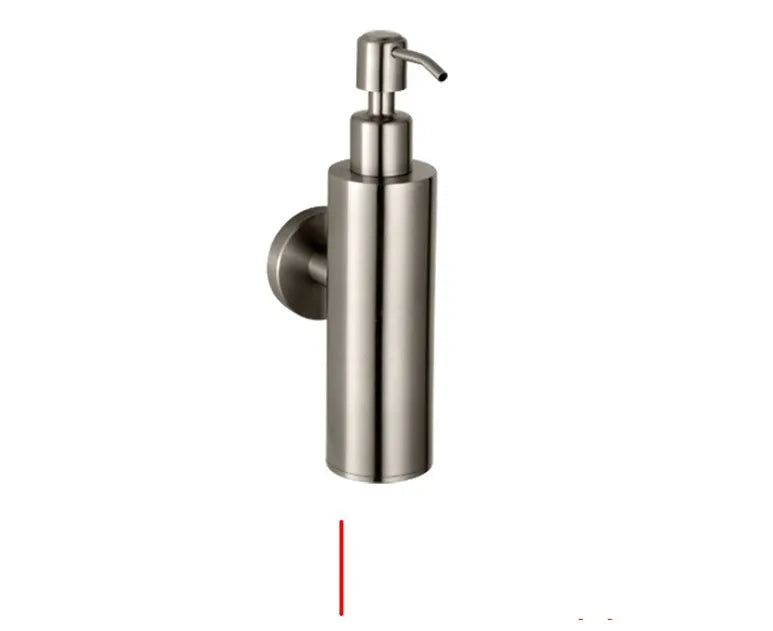 Wall mounted 304 stainless steel pendant lotion bottle with pump, 50x88x205mm, brushed finish